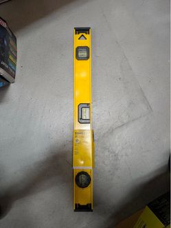 Open Box Stanley 24 in. Non-Magnetic 180 Aluminum I-Beam Level. SOLD AS IS
