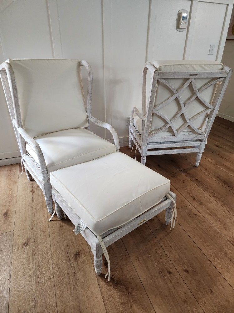 Ballard Designs Accent Chairs And Ottoman