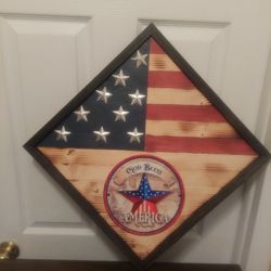 Handcrafted Wooden Diamond Flag