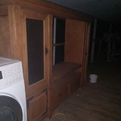 Oak Wood Entertainment Center