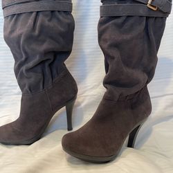 Michael Kors Parker boot Coffee Suede Knee High Boots 