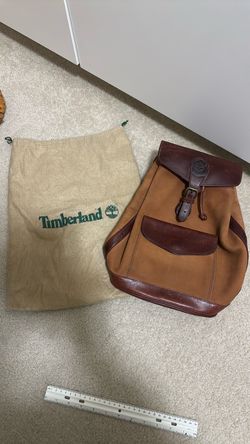 vintage Timberland saddle-leather mini backpack