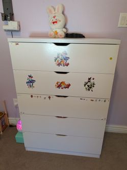 IKEA NORDLI White 5-Drawer Chest – Premium Soft-Closing Dresser