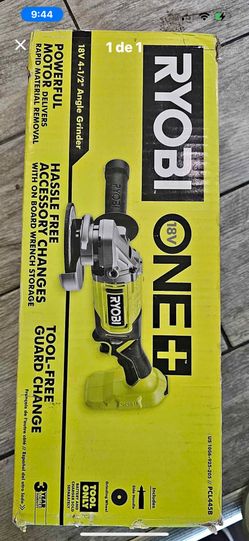 Ryobi ONE+ 18V Cordless 4-1/2 in. Angle Grinder. New. Tool Only $ 80