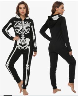 Womens glow in the dark skeleton costume
