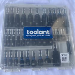 toolant 34PCS Impact Magnetic Nut Driver Set Deep Socket Adapters 1/4" Quick