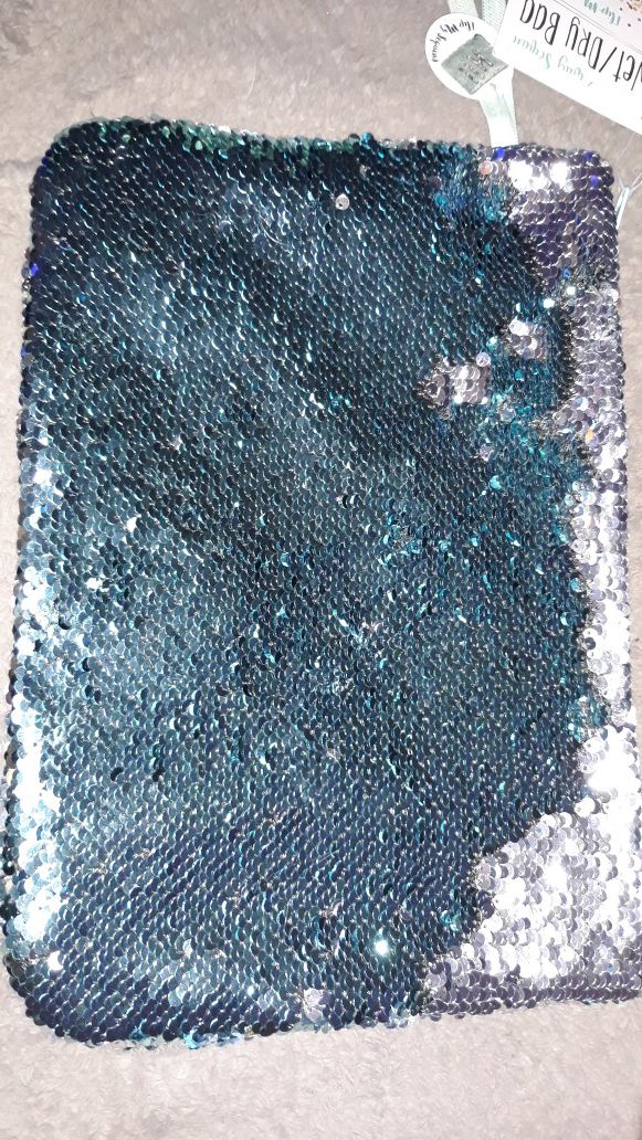 NWT Sequin Cosmetic Bag
