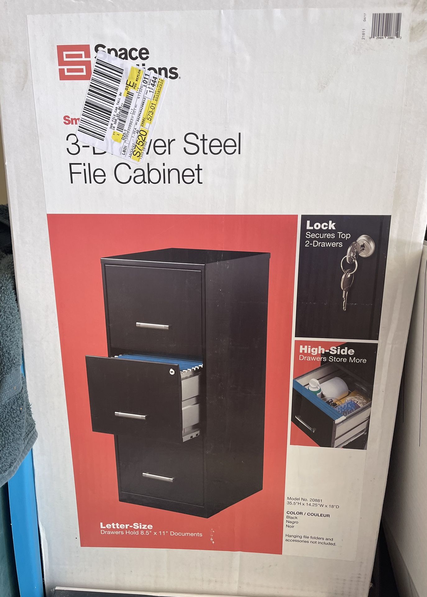 3 Drawer Steel File Cabinet