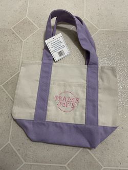 Small Lavender Trader Joe’s Tote Bag, Real Legit From Trader Joes, Never Used