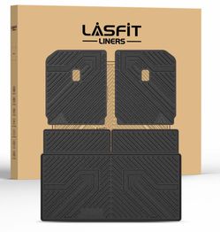 LASFIT Cargo Liner & 3rd-Row Backrest Mats For Rivian R1S (2022-2025)