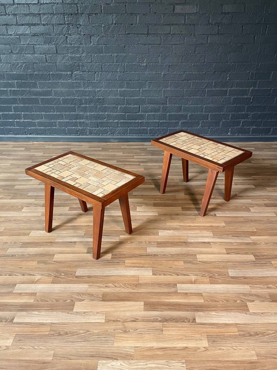 Pair of Mid-Century Modern Tile Top Side Tables, c.1970’s
- Delivery Available