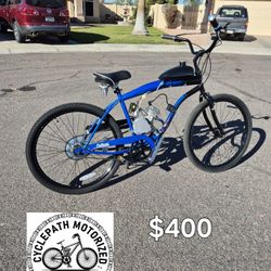 Gas Bike Not Electric Motorized Bike Beach Cruiser Moped Delivery Available