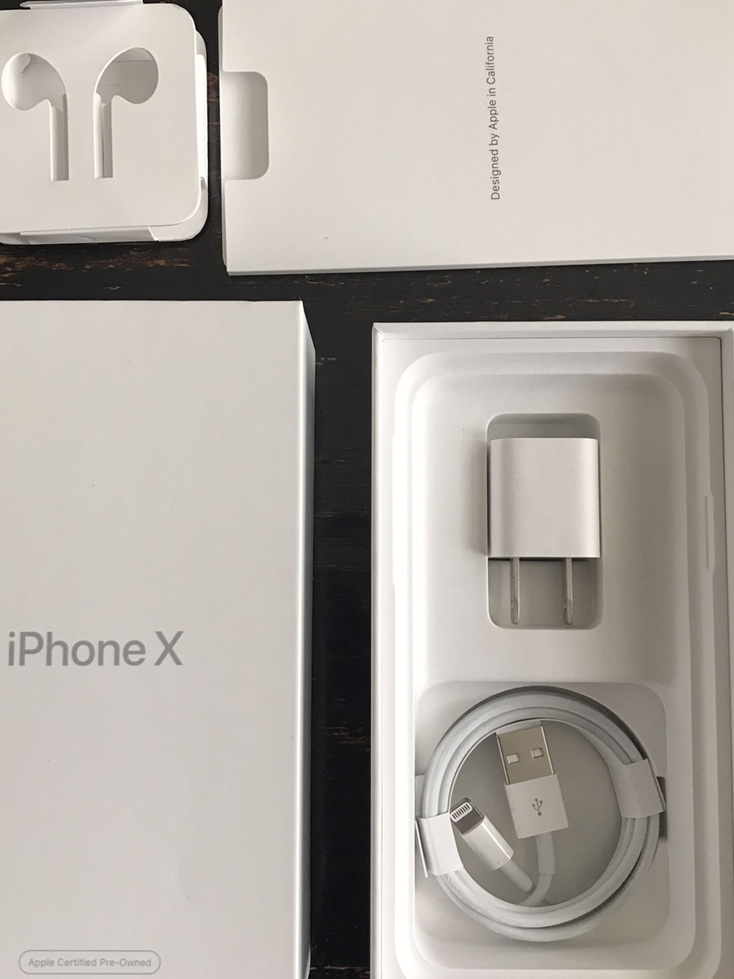 iPhone X Space Gray 256GB With Original Lighting Cable And Charging Block. Brand New. No Phone.