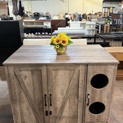 Large Cat Litter Enclosure, Automatic Litter Box Enclosure for Cat Robot 3/4,entrace for Dog Proof and Fun,Power Outlet for cat Litter Cabinet,Litter 