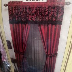 2 New Curtains With Valences