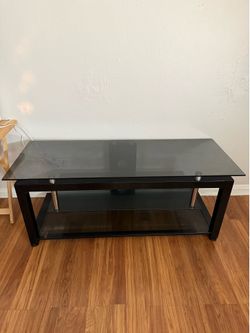 Glass table for tv