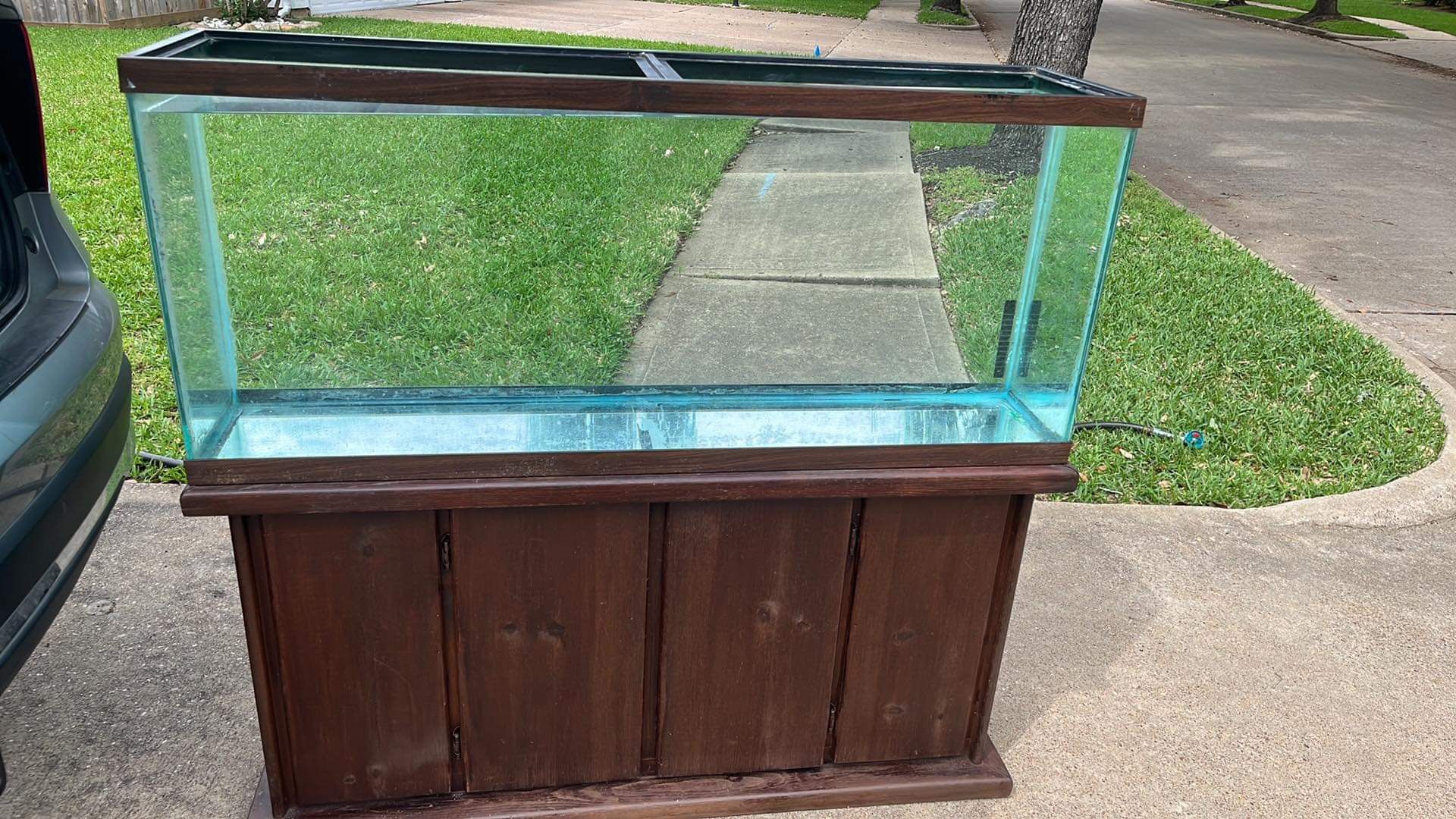 55 Gallon Aquarium With Wooden Stand