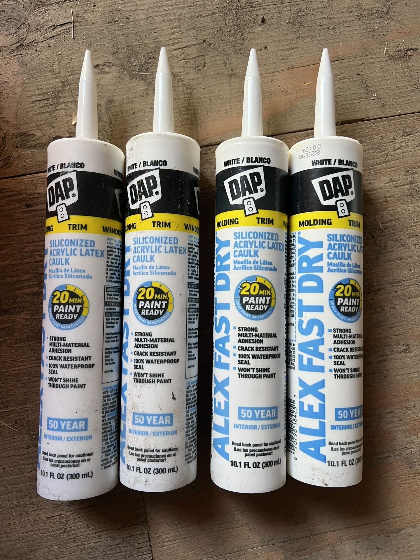 Alex Fast Dry, White Acrylic LatexPlus Silicone Caulk, 10.1 Oz.