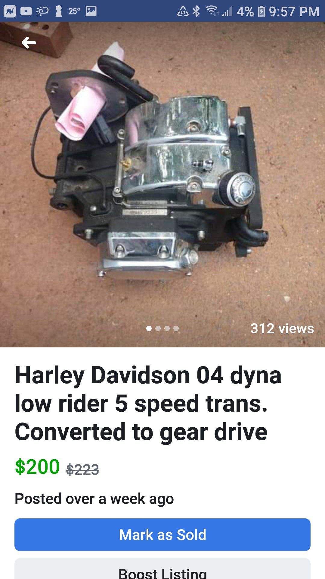 Harley Davidson trans low miles