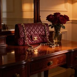 Shoulder Bag In burgundy 