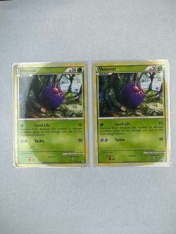 Venonat 81/102 Pokémon Card x2