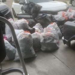 Clothes And Shoes About 40 Bags 