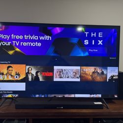 Samsung 65” Smart Tv w/ Sound Bar