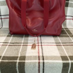 Coach Red Elegant Leather Tote