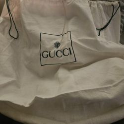 GUCCI ALL COTTON LG Drawstring Bag.Made In Italy 
