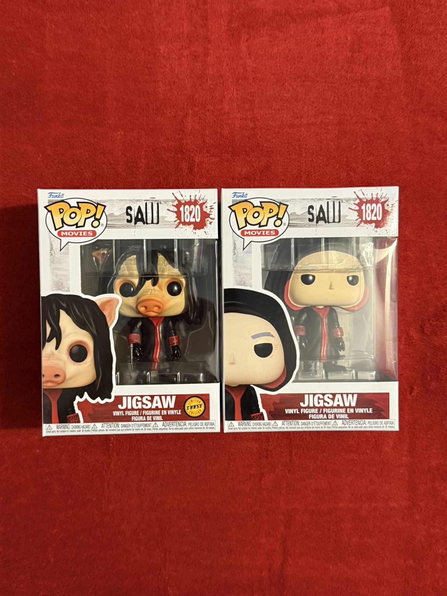 Funko Pop Movies Saw Jigsaw #1820 CHASE & Common Bundle