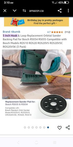 3 Pack Bosch Sander  Replacement Backing Pad