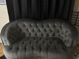 Grey velvet Couch