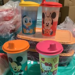 Disney Baby Vasitos Con Tapa De310ml $8 Cada Uno Tupperware 