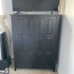 2 Door Black Cabinet 