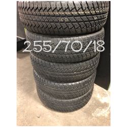Used tires for sale 255/70/18 $250 all four free installation and balancing