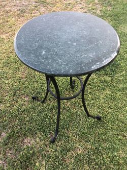 Granite top Rod iron frame