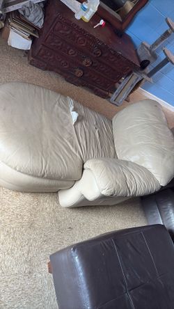 Vanilla Leather Super Soft Couch