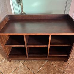 Storage Wood cabinet with cushion