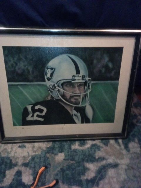 Ken Stabler Lithograph 00 Of 2500 By Bob Davidson