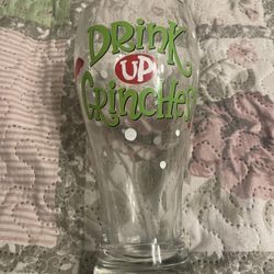 Grinch Christmas Glass”Drink Up Grinches
