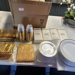 Set De Plato’s Reusables Para 100 Personas 700 Piezas En Total 