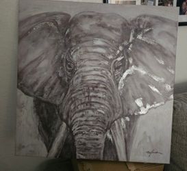 Elephant Picture On Canvas $40