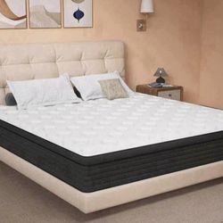 Full Size Mattress 12 Inch Firm Full Mattress In A Box, Hybrid Mattresses With Gel Memory Foam & Independent Pocket Springs, Pressure Relief, Cooling,