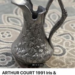 ARTHUR COURT 1991 Iris & Hummingbird Aluminum..