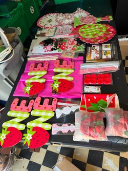 Strawberry birthday decorations