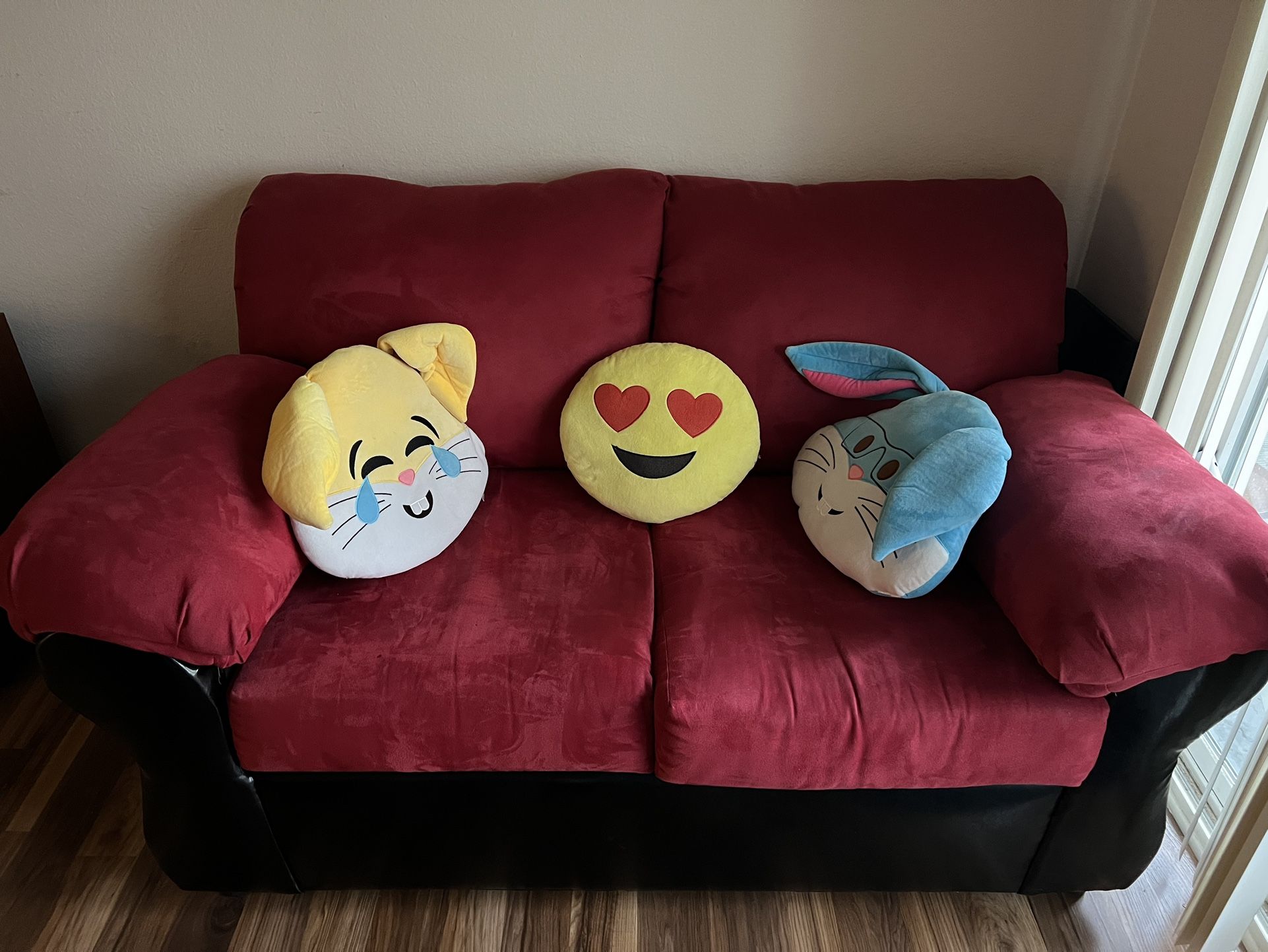 couches 2 Seaters , 3 Seaters And Glass Top Table - 3 Items