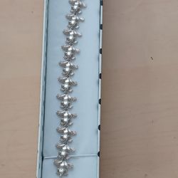 Vintage Sterling Silver Frog Link Bracelet Rare Kabana 