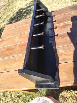 Black Shelf with 5 Pegs