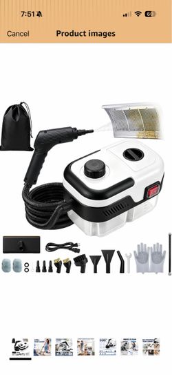 New in box Handheld Steam Cleaner,High Pressure Steam Cleaner With 18pcs Accessories,40.6 Oz Water Tank,6-Level Adjustable Steam And 10s Heat-Up,Home 