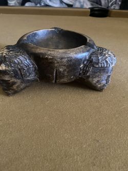 African Hand Carved Ashtray